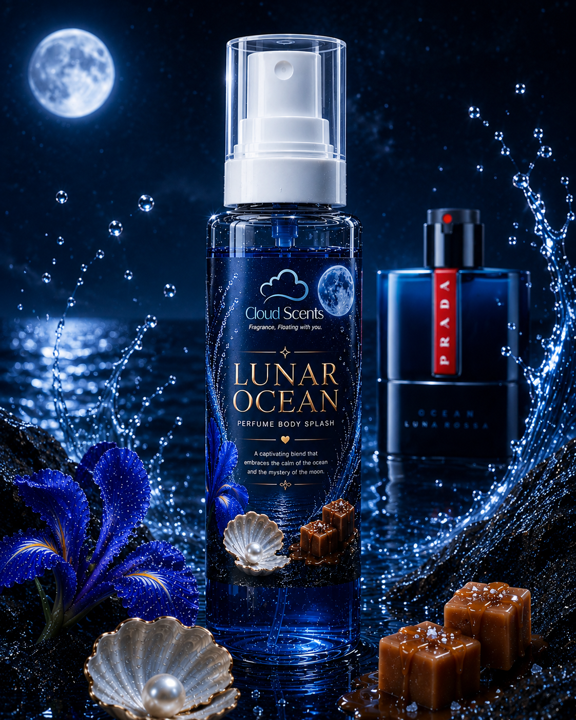 Lunar Ocean Body Splash For Men 120ml